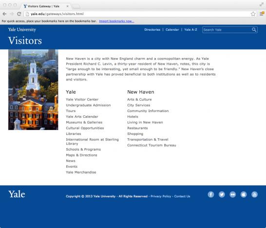 New Visitors page.
